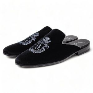 Billionaire Velvet Half Loafers Crest $965